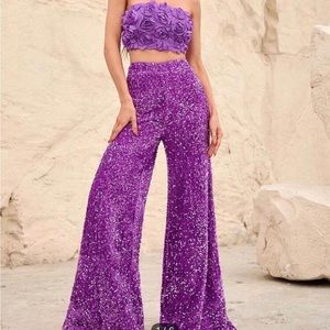 Purple sequin outfit